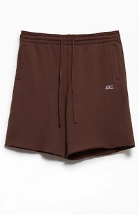 A.R.C. Brown Standard Long Fleece Sweat Shorts