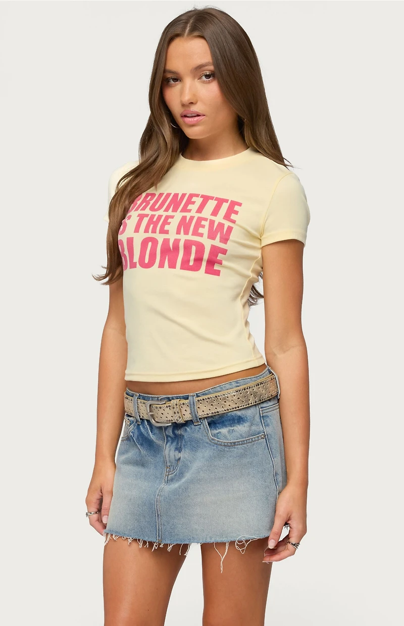 Edikted Brunette Is the New Blonde T-Shirt