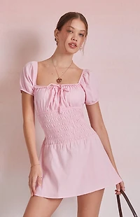 Beverly and Beck Jane Puff Sleeve Mini Dress