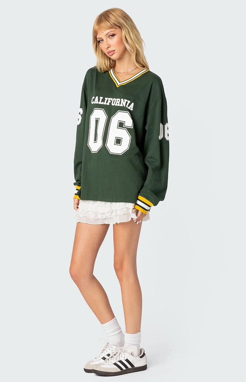 Edikted Cali Oversized Baseball T-Shirt
