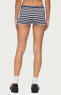 Edikted Irena Striped Knit Shorts