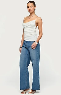 Edikted Asymmetric Cowl Neck Tank Top