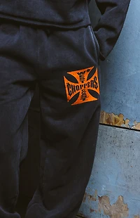 West Coast Choppers Orange Logo Sweatpants