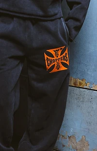 West Coast Choppers Orange Logo Sweatpants