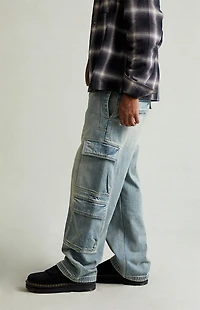 Pacsun Dylan Baggy Jeans Cargo Medium Blue Tint