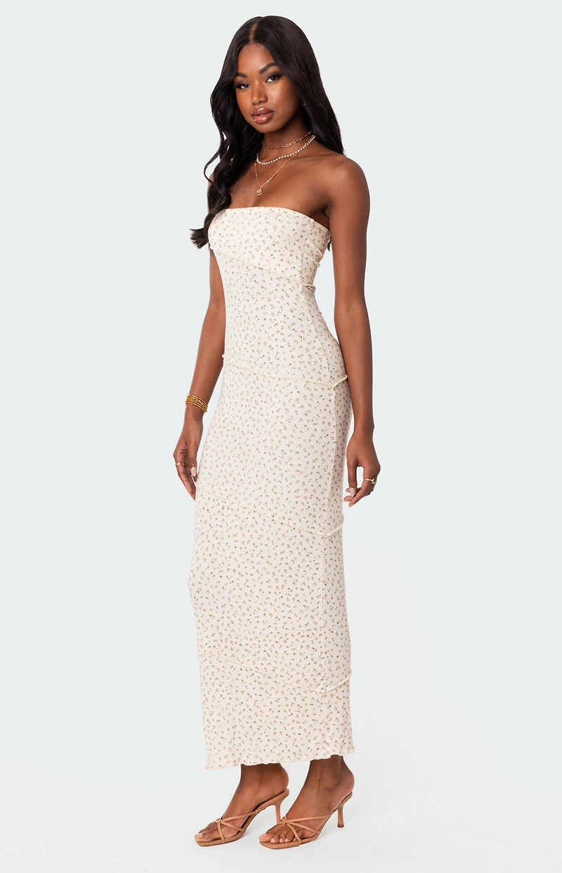 Edikted Lynn Ribbed Maxi Dress