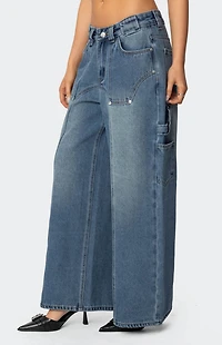 Edikted Tal Baggy Low Rise Carpenter Jeans