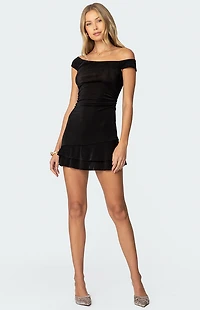 Edikted Carey Asymmetric Mini Dress
