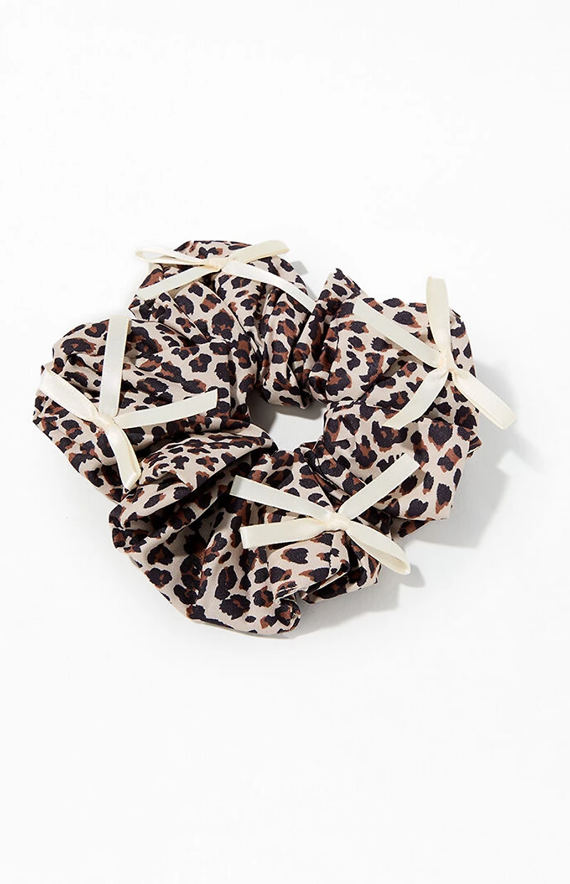 LA Hearts Leopard Bow Hair Scrunchie