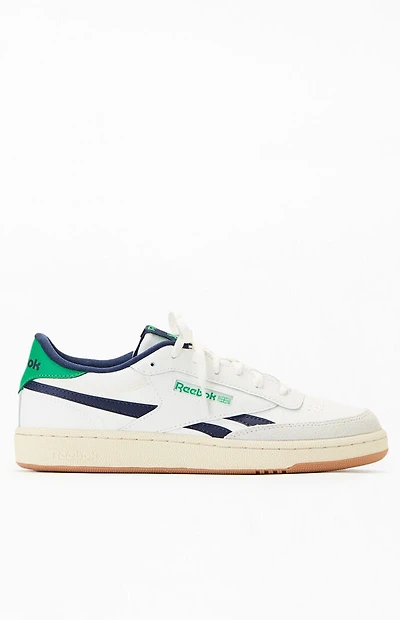 Reebok Kids White & Green Club C Revenge Shoes