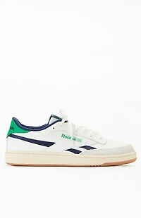 Reebok Kids White & Green Club C Revenge Shoes