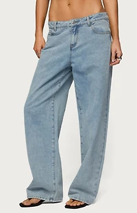 Edikted Dalina Washed Low Rise Baggy Jeans
