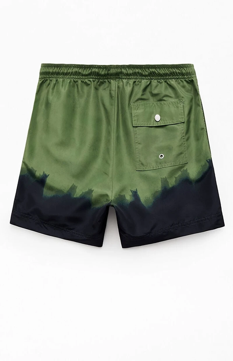Pacsun Green Stampede 4.5" Volley Swim Trunks