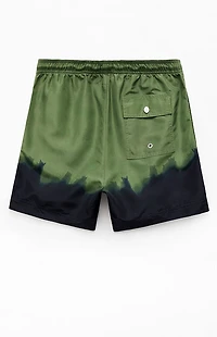 Pacsun Green Stampede 4.5" Volley Swim Trunks