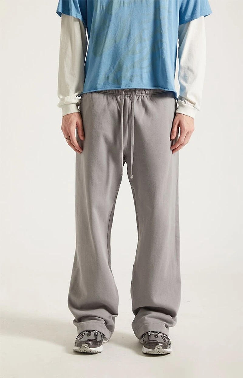 Pacsun Light Gray Fleece Extreme Baggy Sweatpants