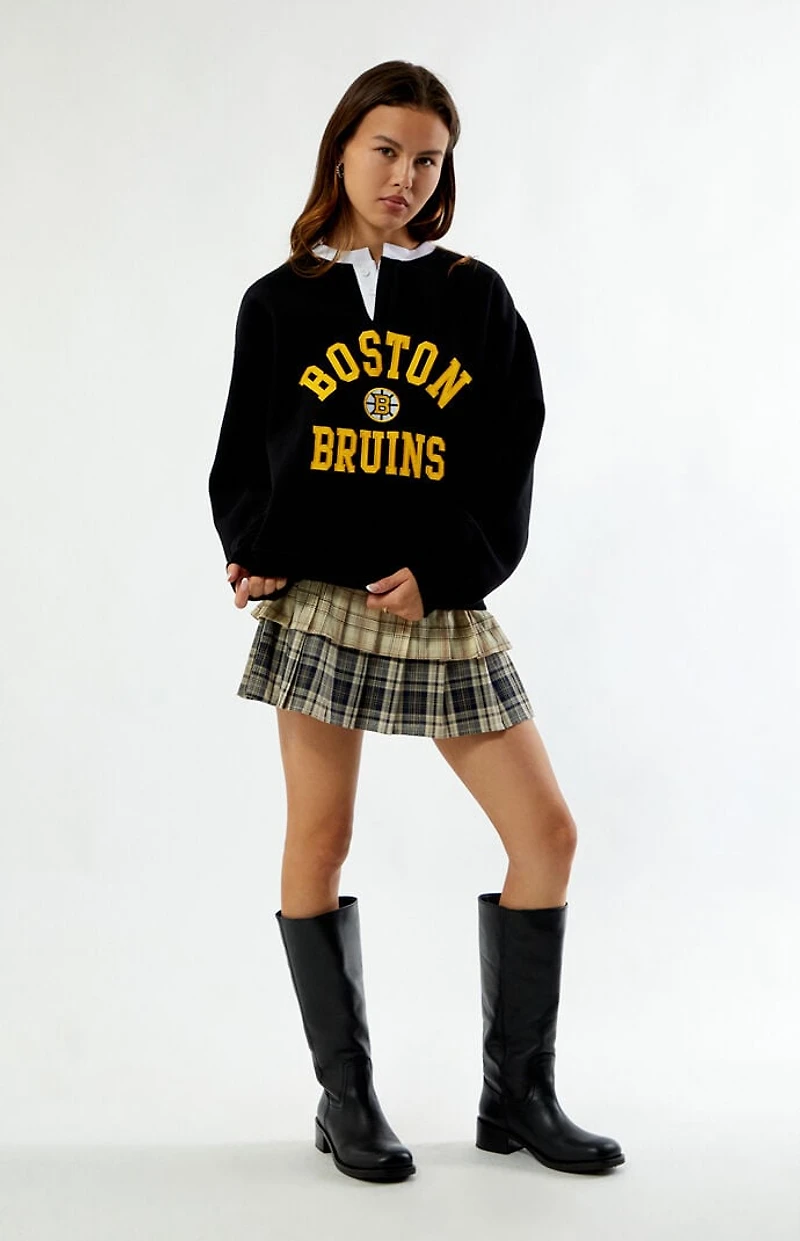 WILD COLLECTIVE x NHL Boston Bruins Henley Sweatshirt