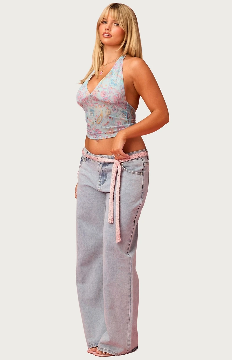 Edikted Barbie Fever Mesh Halter Top