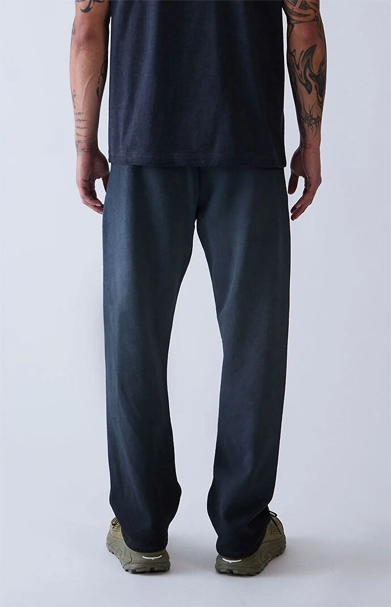 A.R.C. Black Washed Heavyweight Fleece Baggy Sweatpants