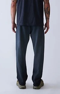 A.R.C. Black Washed Heavyweight Fleece Baggy Sweatpants