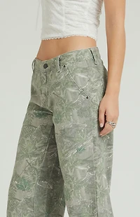 Pacsun Tree Camo Low Rise Baggy Pants