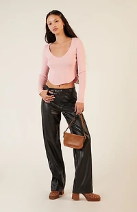 LA Hearts Woodland V-Neck Sweater