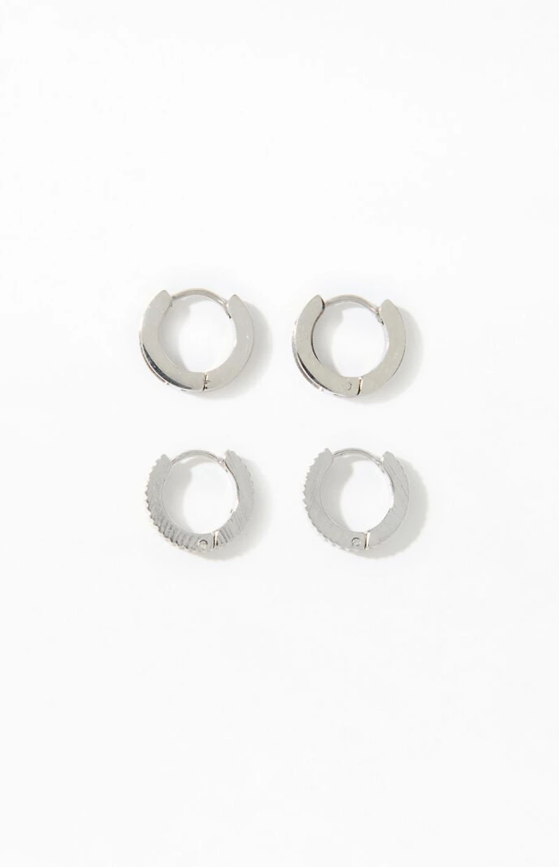 Pacsun 2 Pack Silver Hoop Earrings