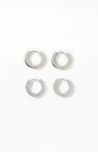 Pacsun 2 Pack Silver Hoop Earrings