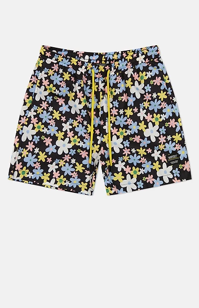 WeSC Zack Vintage Daisies AOP 5" Swim Trunks