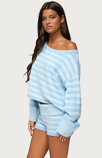 Edikted Saphi Striped Oversized Knit Sweater