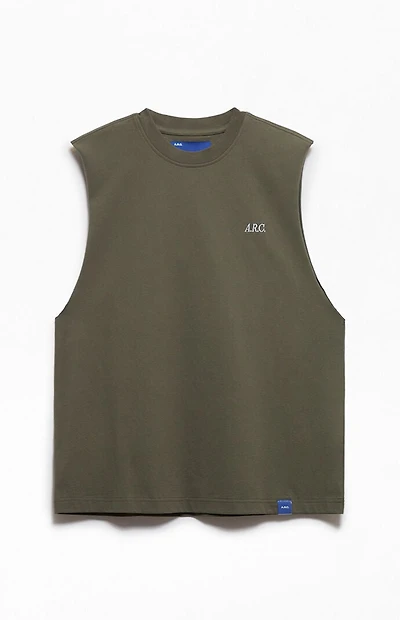 A.R.C. Green Standard Cut Off Muscle T-Shirt