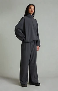 Fear of God ESSENTIALS Women's Iron Gray Relaxed Track Pants