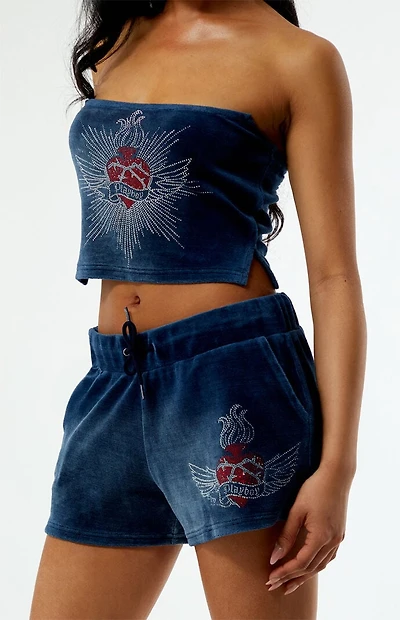 Playboy By PacSun Velour Shorts