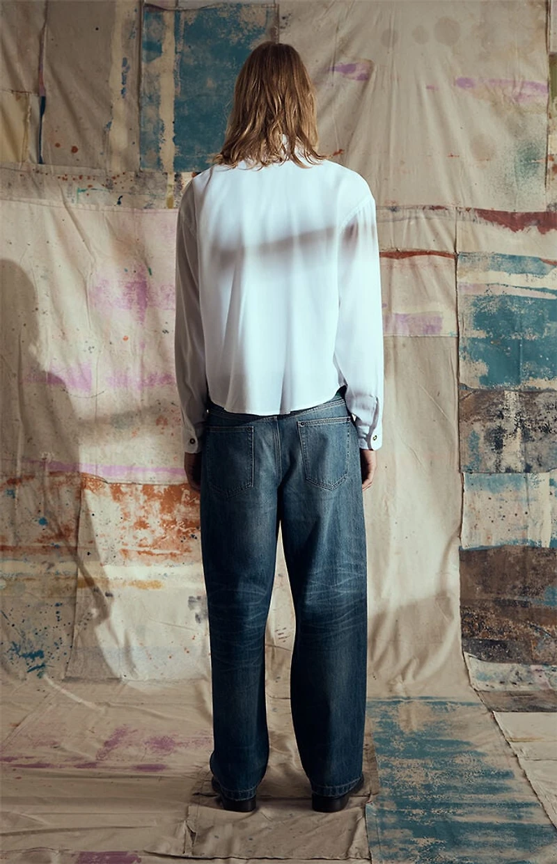 FIELD OF STUDY by Pacsun Logan Relaxed Straight Jeans Dark Blue