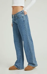 Pacsun Zoe Low Rise Girlfriend Jeans Medium Wash