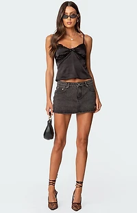 Edikted Chiara Denim Micro Skirt
