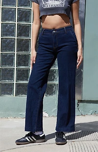 John Galt Dark Blue Straight Leg Jeans