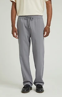 Pacsun Charcoal Pinstripe Liam Straight Trousers