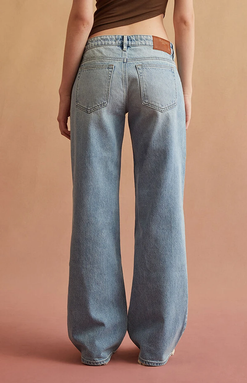 RARE DNM EDIT Light Blue Low Rise Girlfriend Jeans
