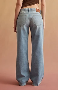 RARE DNM EDIT Light Blue Low Rise Girlfriend Jeans