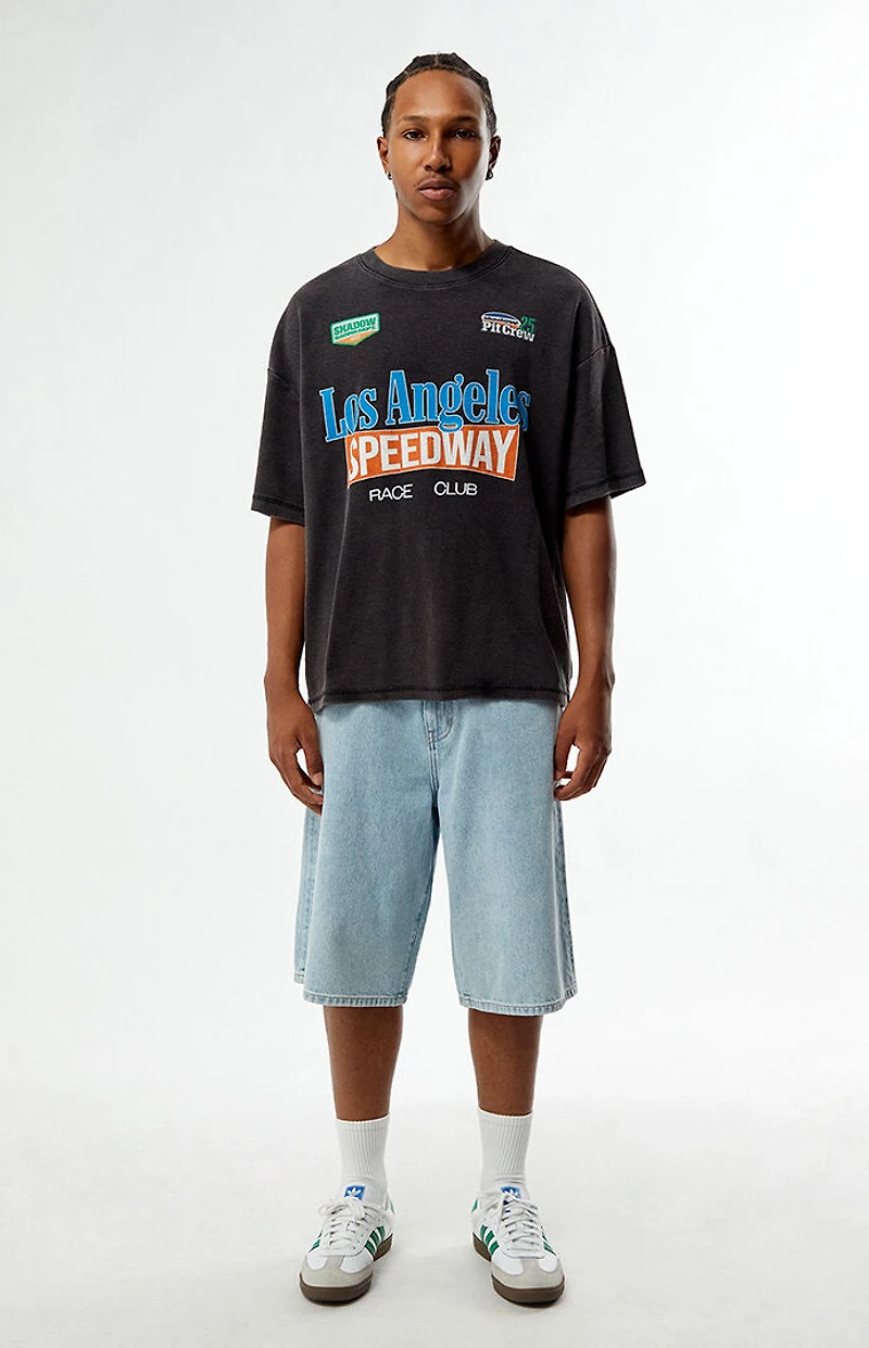 Pacsun Black Speedway Waffle Knit T-Shirt