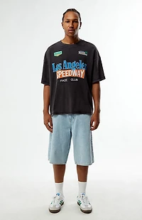 Pacsun Black Speedway Waffle Knit T-Shirt