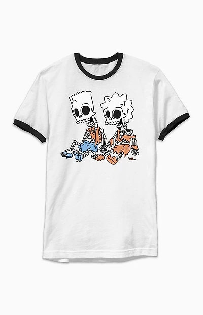 The Simpsons Skeleton Bart And Lisa T-Shirt