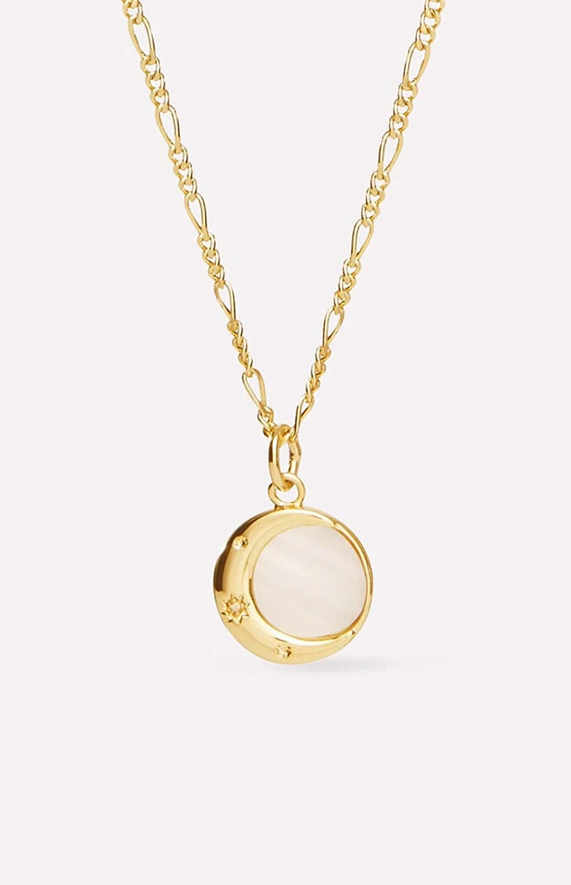 Ana Luisa Mei Moon Pendant Necklace