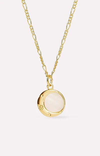 Ana Luisa Mei Moon Pendant Necklace