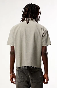 FORD Black and Cream Striped Quater Zip Shirt