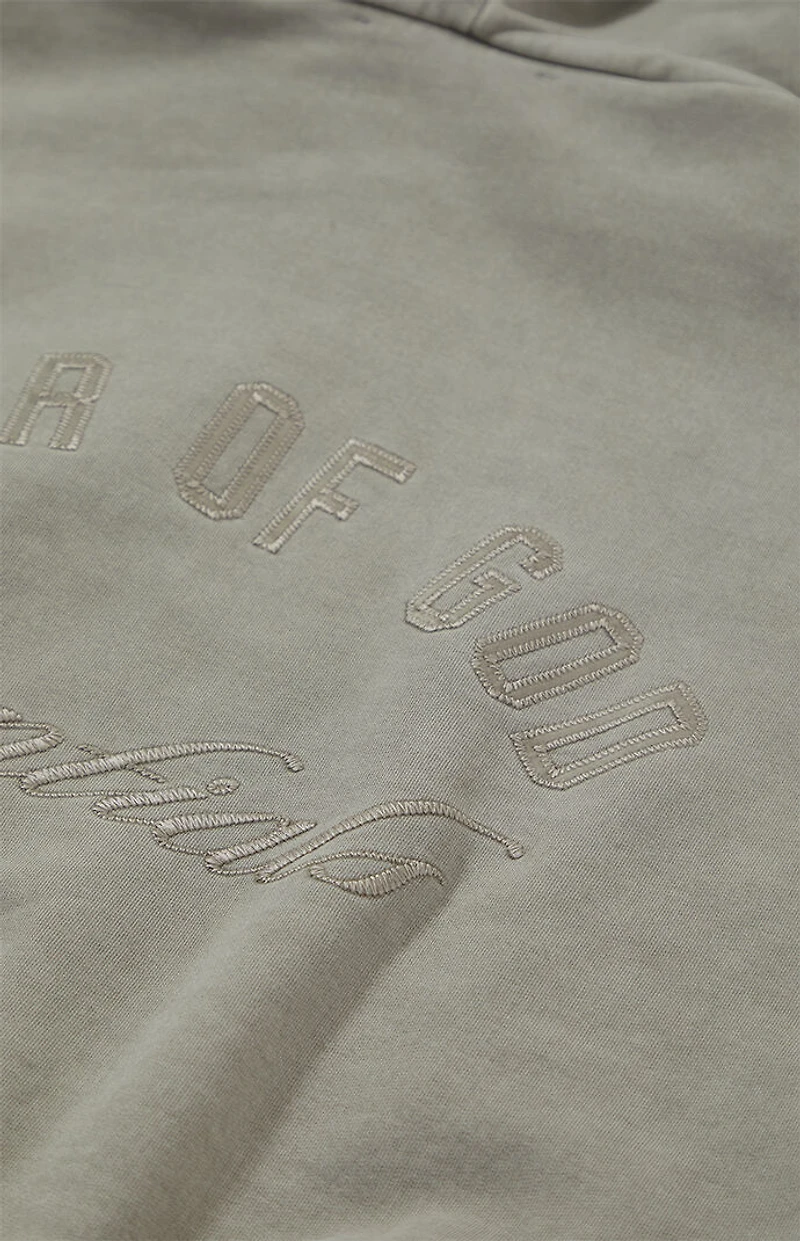 Fear of God ESSENTIALS Smoke Grey Classic Fleece Zip Up Hoodie