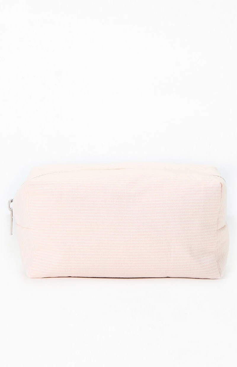 John Galt Striped Makeup Bag