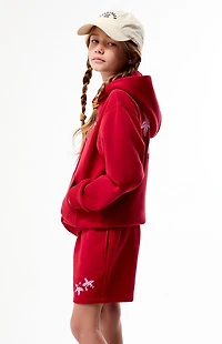 Pacsun Kids Hawaii Embroidered Full Zip Hoodie