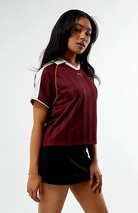 Puma Maroon T7 Cropped Football Jersey