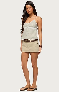 Edikted Elodie Lacey Striped Tank Top